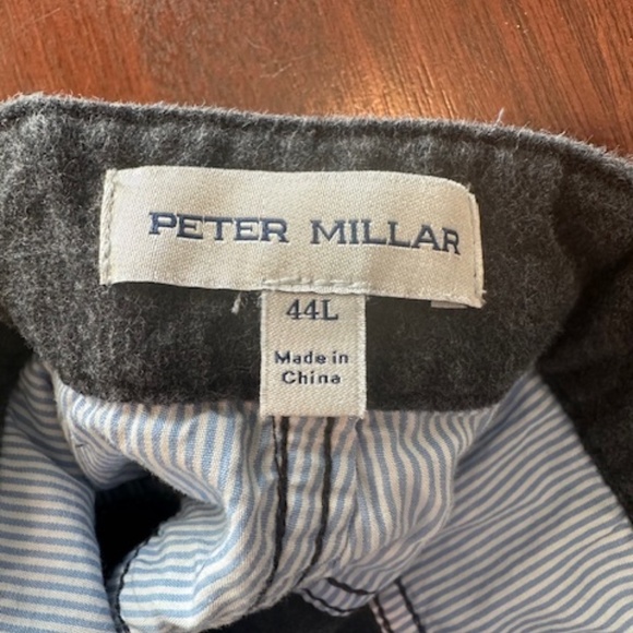 Peter Millar Flannel Pants Size 44x34 Dark Grey - Picture 4 of 4